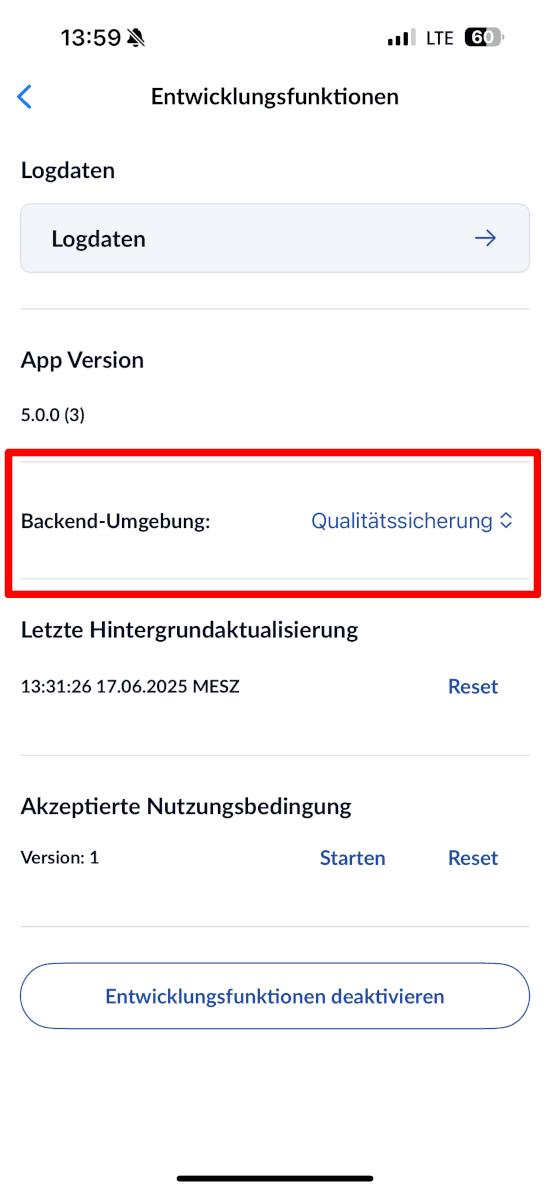 Anzeige Entwickleroptionen