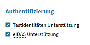 Aktivierung Testidentitäten am IDA-SPR