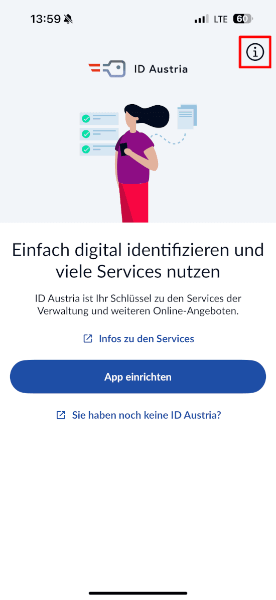 Startseite App "ID Austria"
