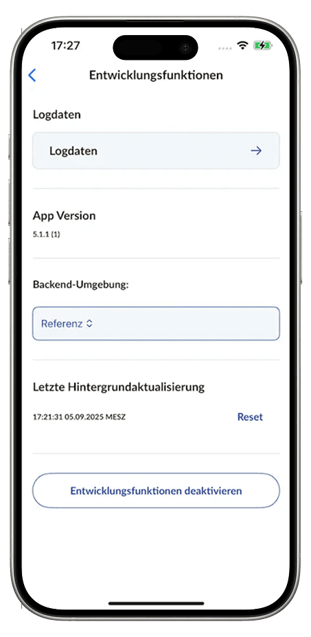 Screenshot von id austria test app